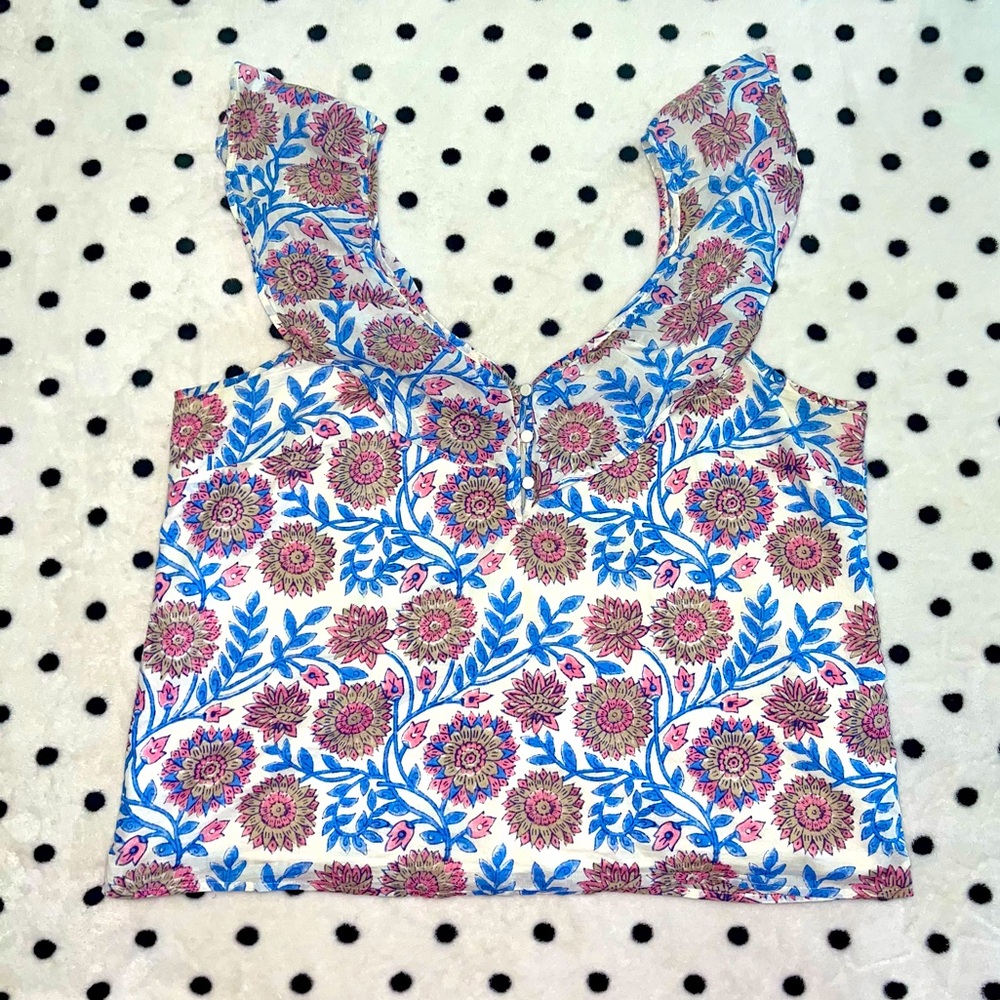 J. Crew Floral Top Women’s Size XL